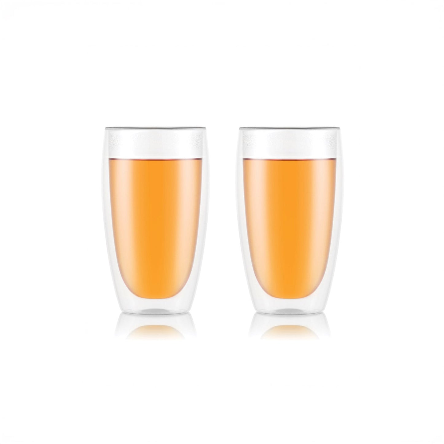 Double wall glass set 2 tea cups 450ml