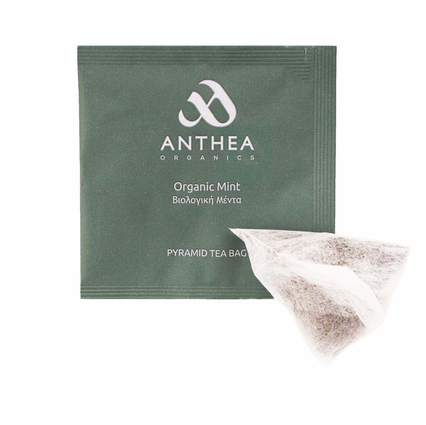 Mint wrapped tea bags