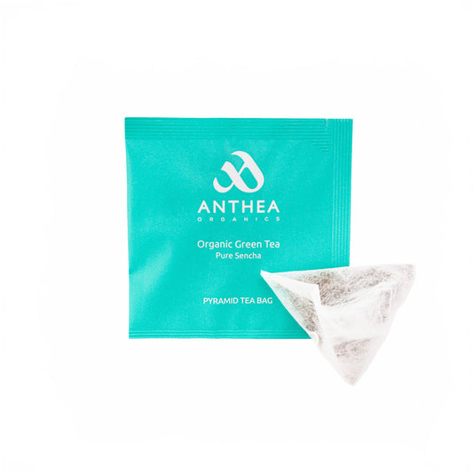 Green tea wrapped tea bags